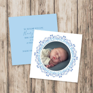 Simply Sweet Elegant Baby Boy Floral Photo