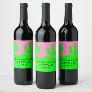 Simply Sweet Personalized Homemade Cactus Wine Label