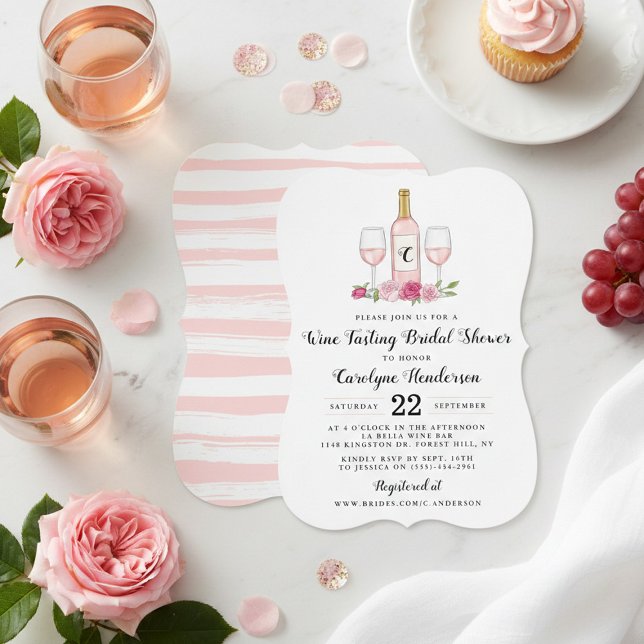 Simply Sweet Wine Tasting Bridal Shower Invitation (Creator Uploaded)