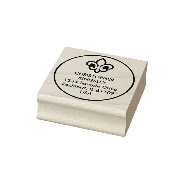 Simply Symbol / Icon - fleur-de-lis / LILY + idea Rubber Stamp (Stamp)