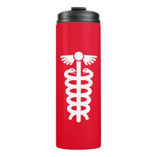 Simply Symbols / Icons - rod of Asclepius + ideas Thermal Tumbler
