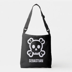 Simply Symbols / Icons - SKULL & BONES + ideas Crossbody Bag