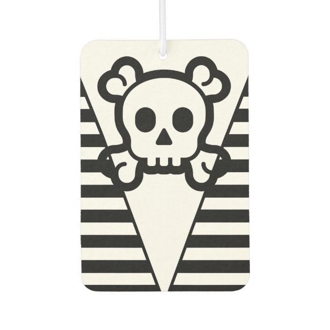 Simply Symbols - SKULL & BONES + your ideas Car Air Freshener (Front)