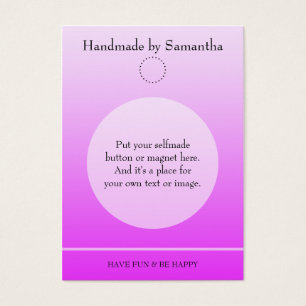 Simply Template for a Button Display - light pink