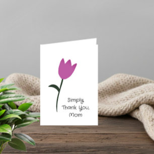 Simply Thank You, Mom – purple Tulip Holiday Card
