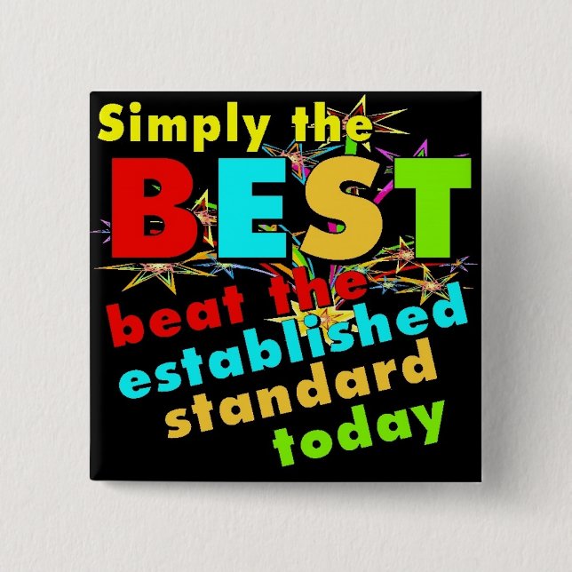 Simply the Best 15 Cm Square Badge (Front)