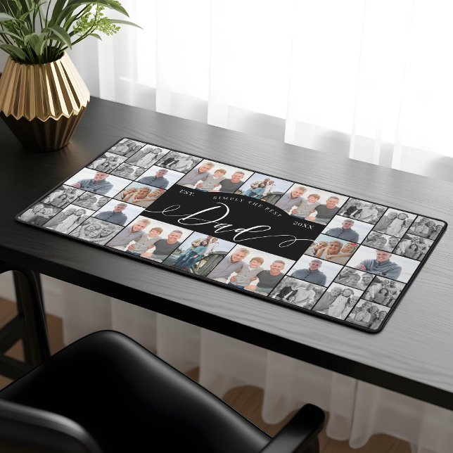 Simply The Best Dad Personalise Photo Collage  Desk Mat (Simply The Best Dad Personalize Photo Collage Desk Mat)