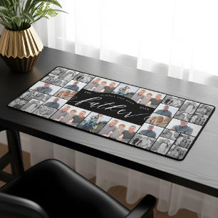 Simply The Best Father Personalise Photo Collage  Desk Mat
