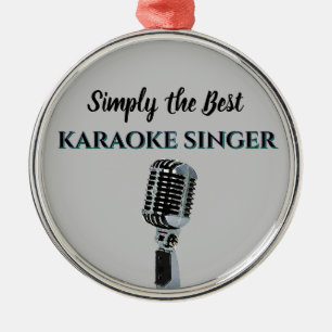 Simply the Best Karaoke Singer Metal Tree Decoration
