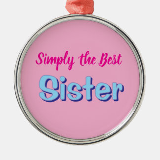 Simply the Best Sister Metal Tree Decoration