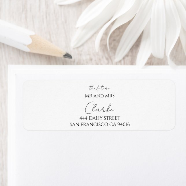 Simply The Future Mr & Mrs Wedding Return Address (Insitu)