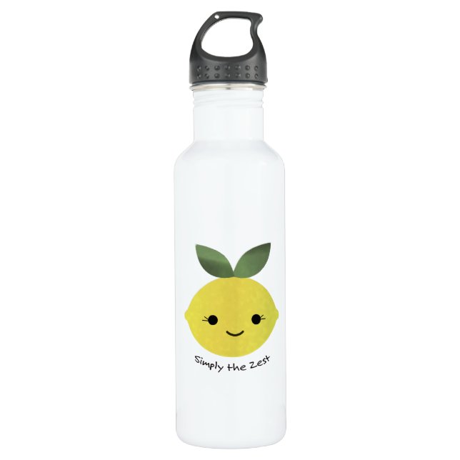 Simply the Zest Cute Kawaii Lemon 710 Ml Water Bottle (Front)