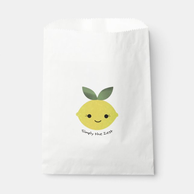 Simply the Zest Cute Kawaii Lemon Favour Bags (Front)