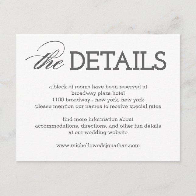 Simply Timeless EDITABLE COLOR Enclosure Card (Front)