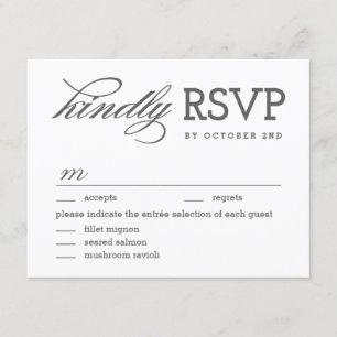Simply Timeless EDITABLE COLOR RSVP Card