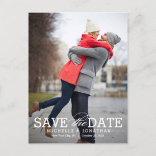 Simply Timeless EDITABLE COLOR Save The Date Postcard
