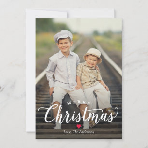 Simply Timeless MERRY CHRISTMAS Holiday Photo Card