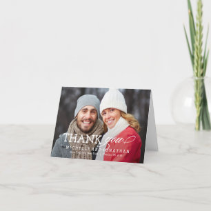 Simply Timeless Wedding Photo Thank You Card