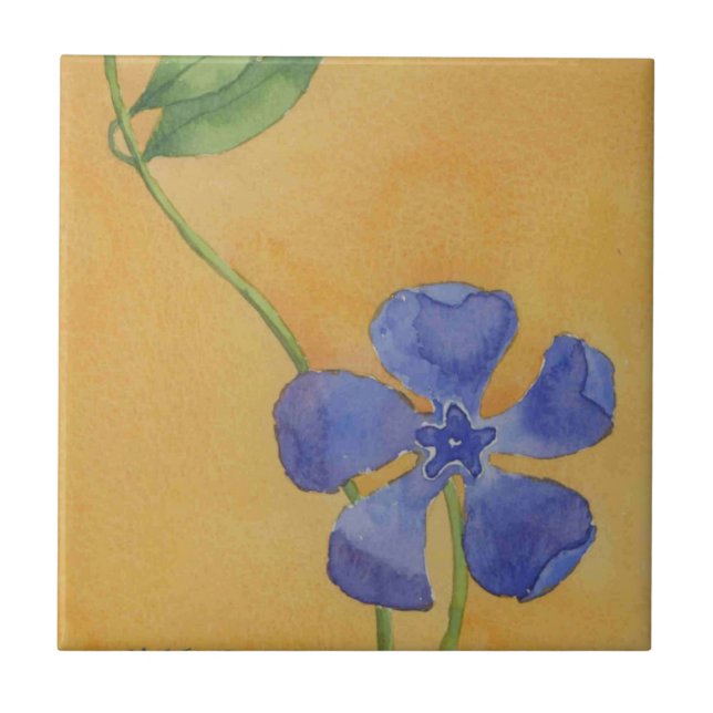 "Simply Vinca" Kitchen Garden Ceramic  Tile (Front)