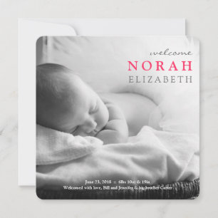 Simply Welcome Baby Announcement