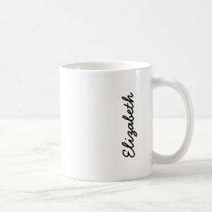 Simply White Solid Colour Personalise It Custom Coffee Mug
