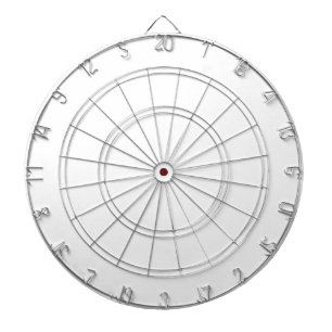 Simply White Solid Colour Personalise It Custom Dartboard