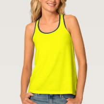 Simply Yellow Solid Colour All-Over-Print Tank Top