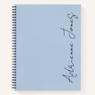Simply Your Name Pastel Blue Notebook