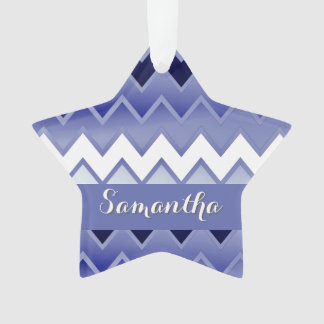 Simply ZigZag-navy Blue Ornament