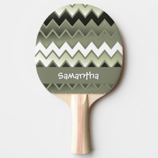 Simply ZigZag – Olive Green Ping Pong Paddle