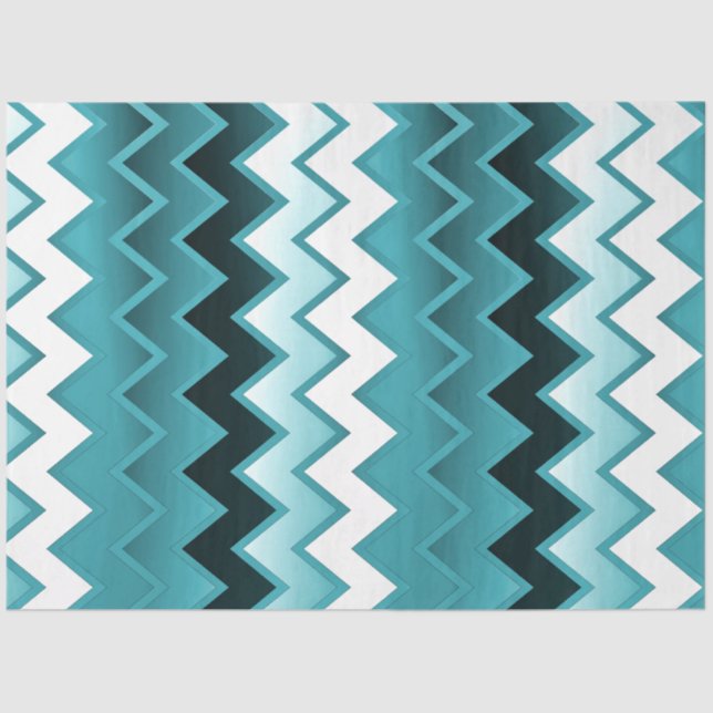 Simply ZigZag - Teal Tissue Paper (Front)