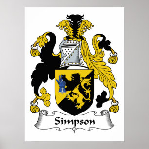 Simpson Family Crest Poster