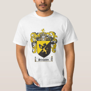 Simpson Family Crest - Simpson Coat of Arms T-Shirt
