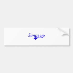 Simpson Surname Classic Style Bumper Sticker