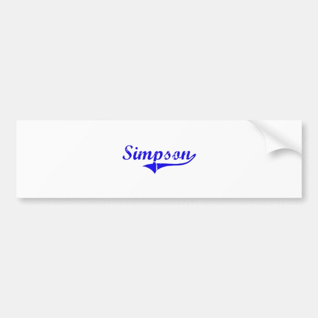 Simpson Surname Classic Style Bumper Sticker (Front)