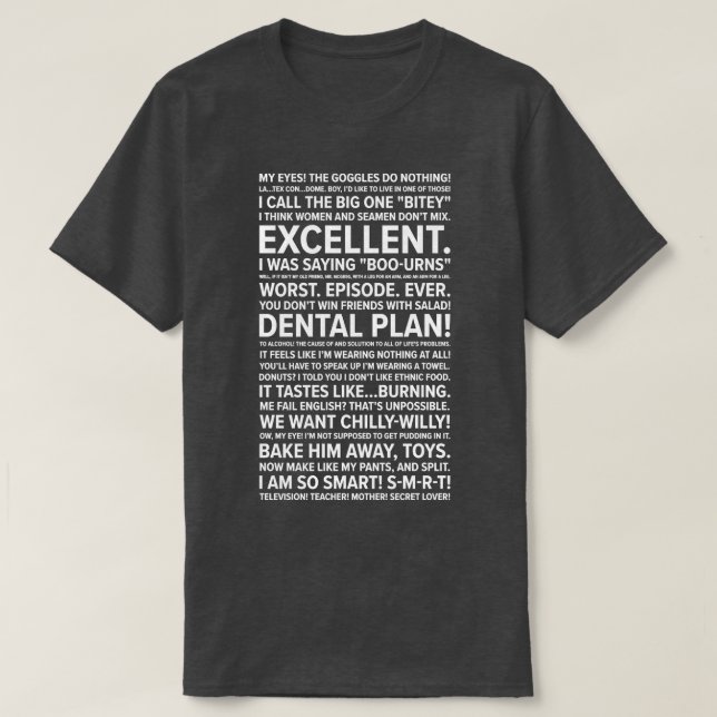 Simpsons Quotes T-Shirt (Design Front)