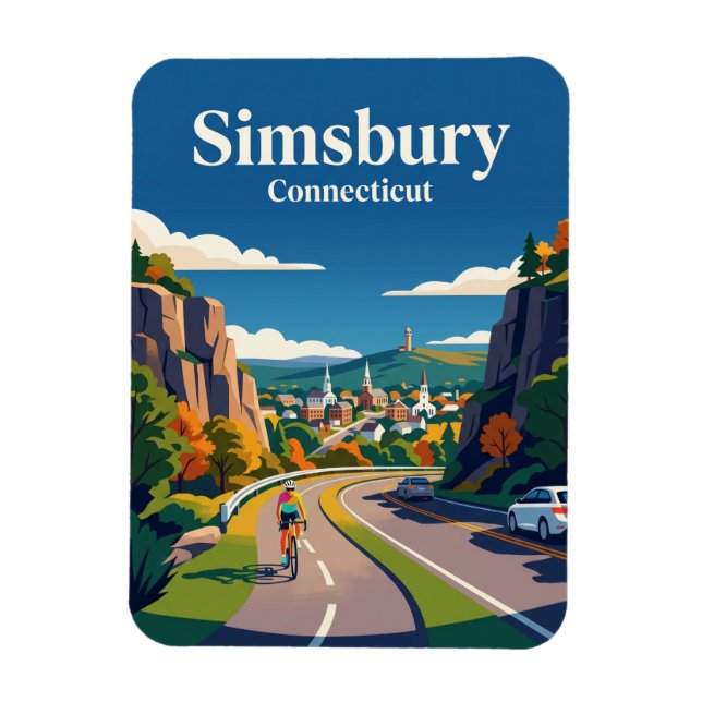Simsbury Connecticut Magnet (Vertical)