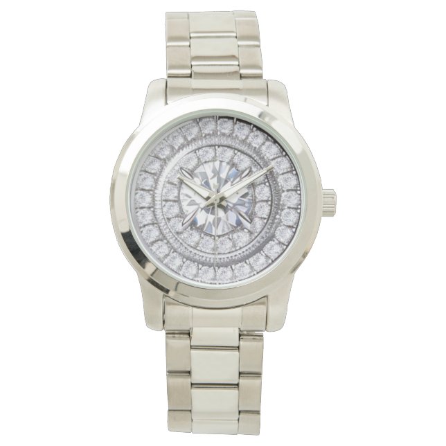 Simulated Diamond Crystal Watch (Front)