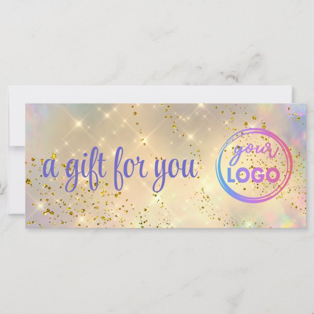 simulated glitter gift certificate (Front)