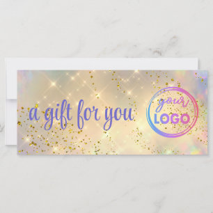 simulated glitter gift certificate