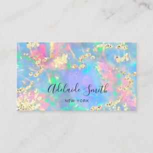 simulated glitter on opal business card