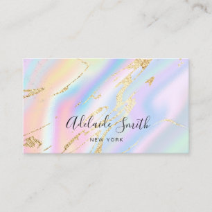 simulated glitter pastel colours business card