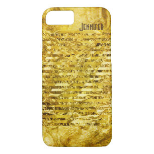 Simulated Gold Foil Paper Shiny Personalised iPhone 8/7 Case