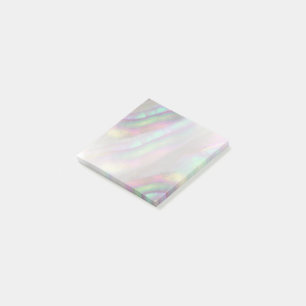 simulated iridescent shell post-it notes