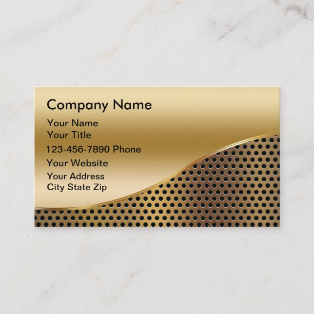 Simulated Metal Business Cards (Front)