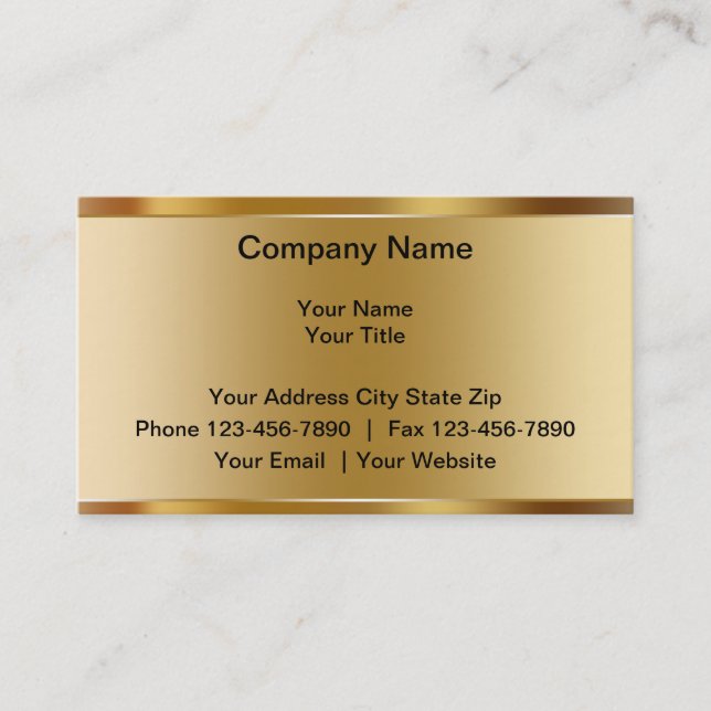 Simulated Metal Business Cards (Front)