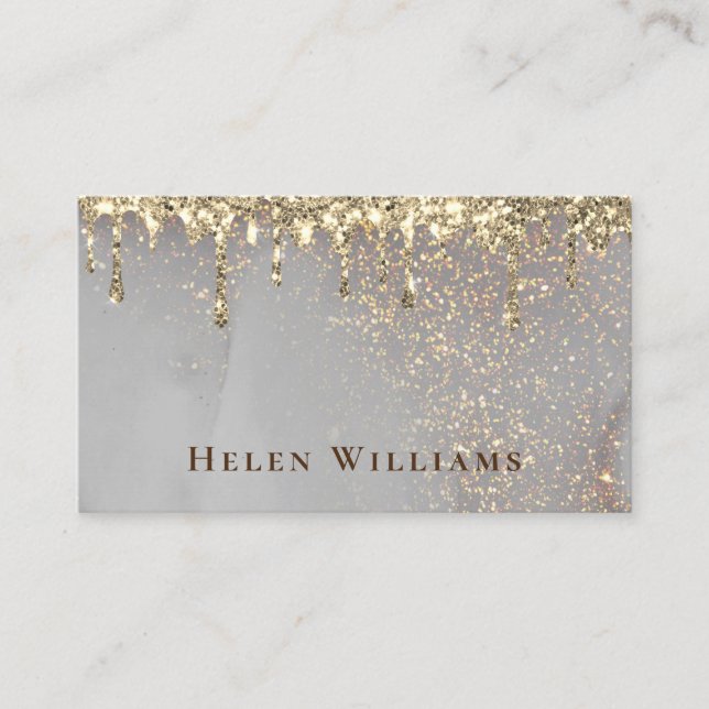 simulated sparkle design business card (Front)