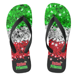 Simulated Sparkly Glitter Italian Princess Jandals