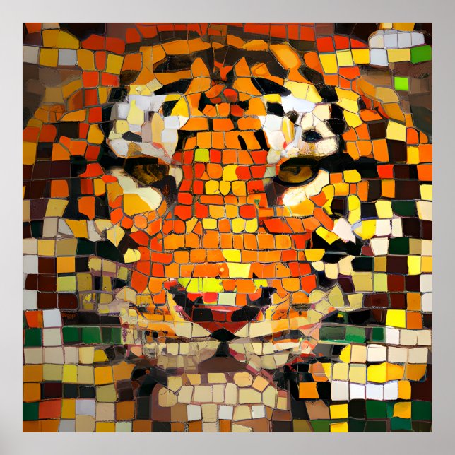 Simulated Tiger Mosaic Poster (Front)