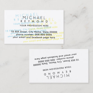 Simulating Printing Errors I overprints white Business Card